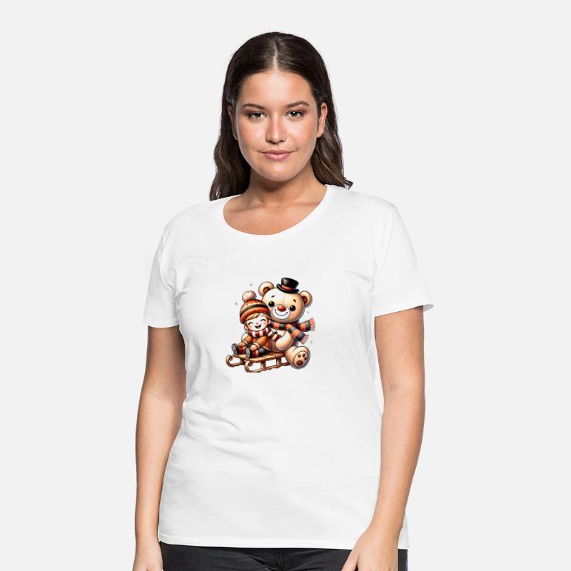 Sleigh ride with teddy bear - pure winter joy