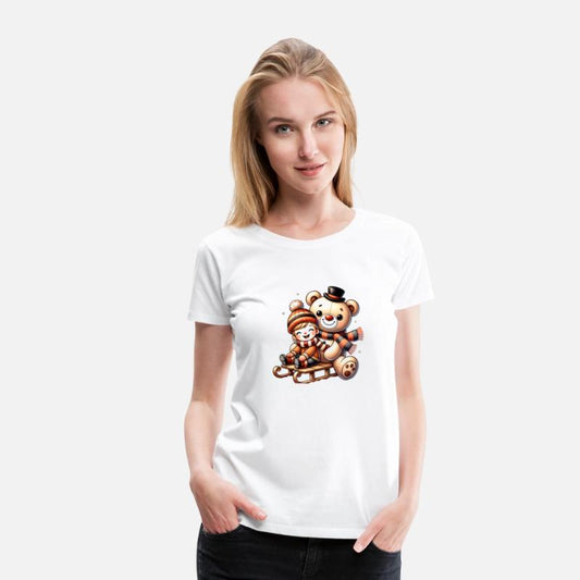 Sleigh ride with teddy bear - pure winter joy