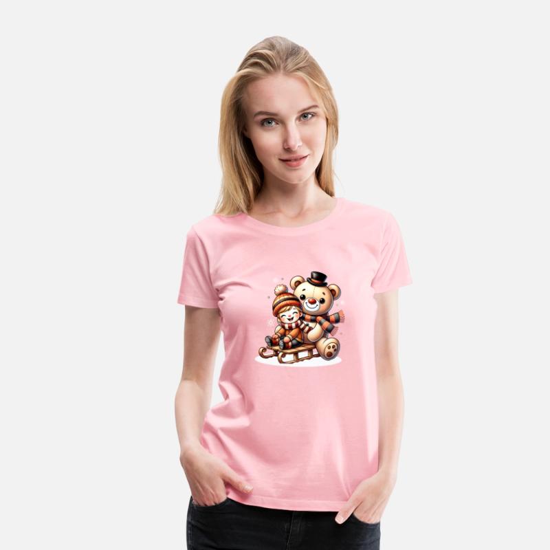 Sleigh ride with teddy bear - pure winter joy