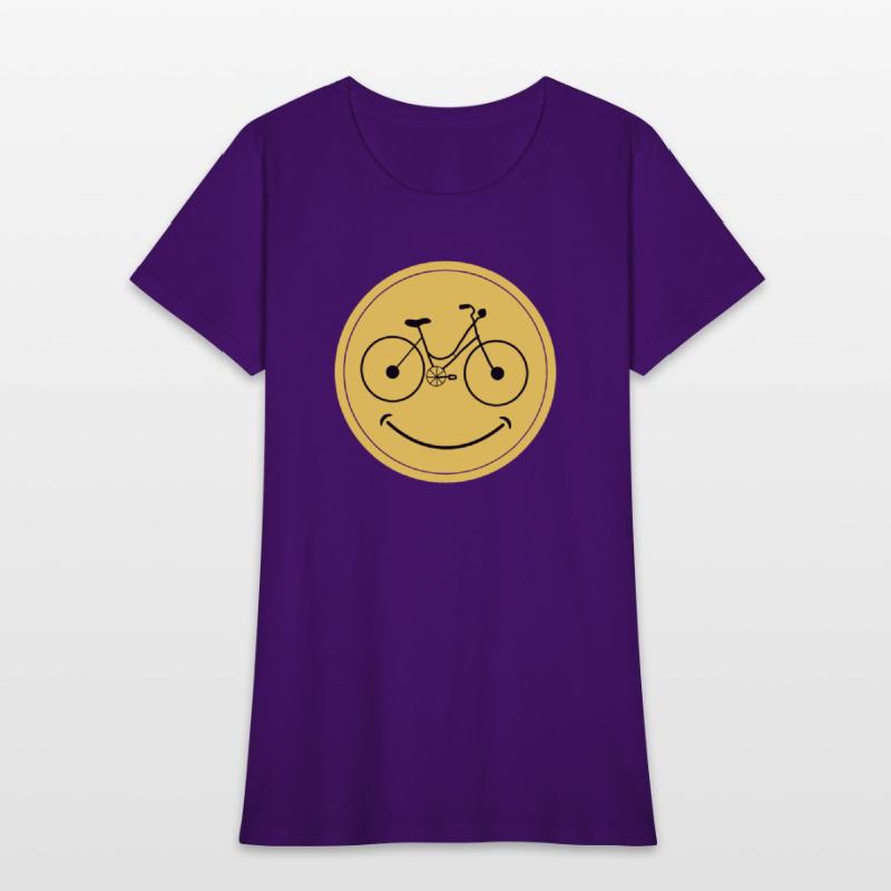 Smiling bicycle gifts yellow face for men and wome