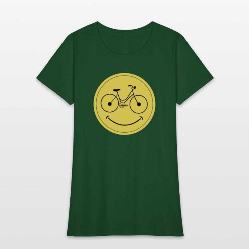 Smiling bicycle gifts yellow face for men and wome