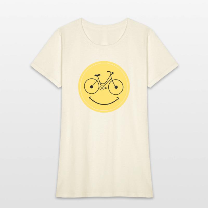 Smiling bicycle gifts yellow face for men and wome