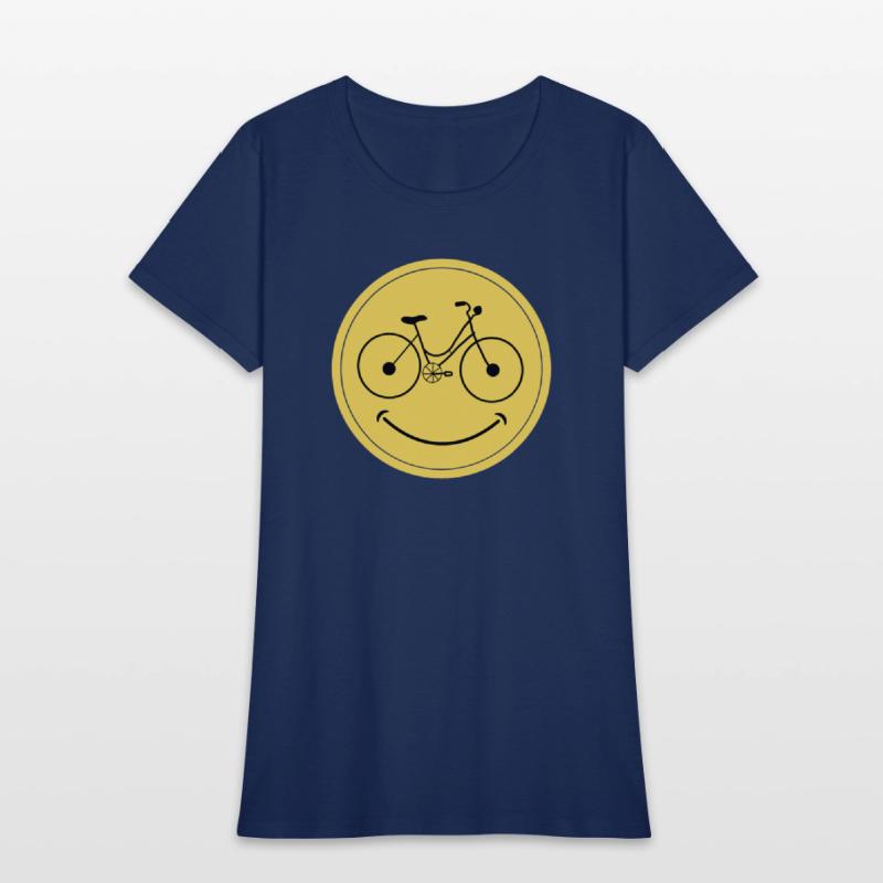 Smiling bicycle gifts yellow face for men and wome