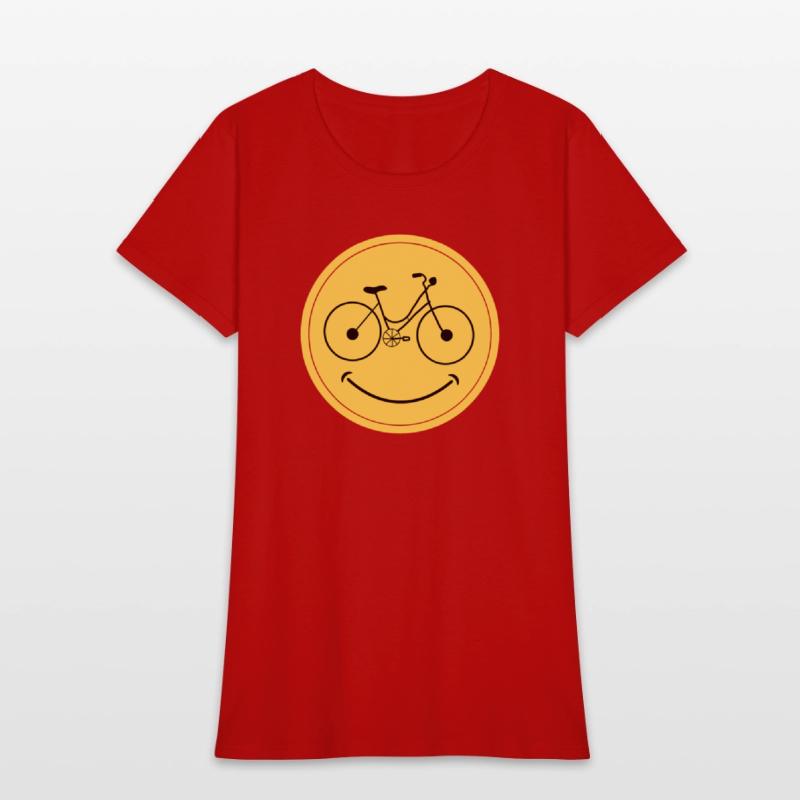 Smiling bicycle gifts yellow face for men and wome