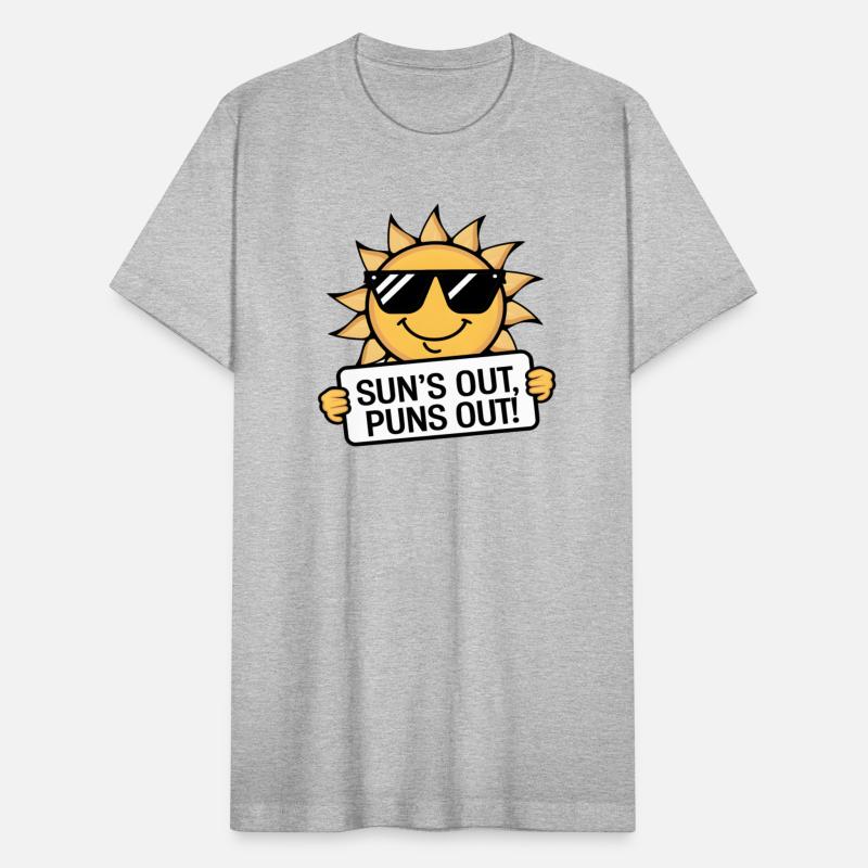 Smiling Sun with Sunglasses "Sun's Out, Puns Out!"