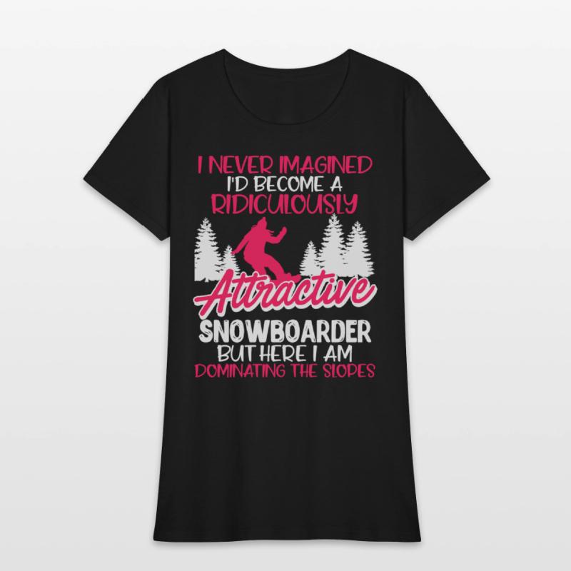 Snowboard Shirt Attractive Snowboarder Women