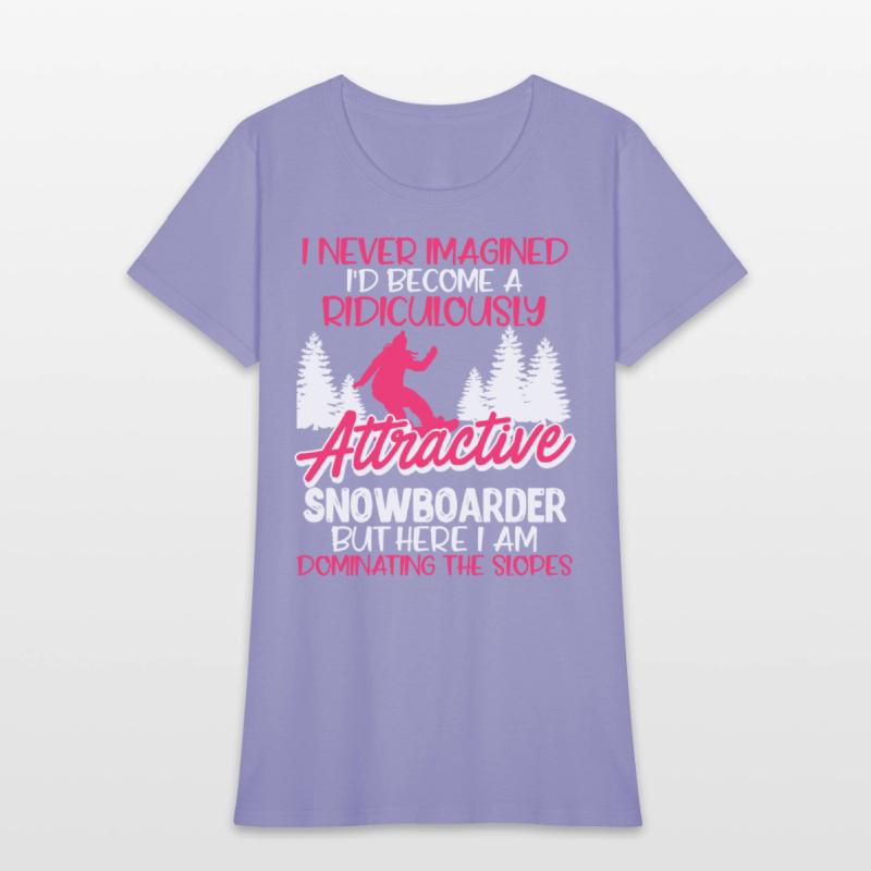 Snowboard Shirt Attractive Snowboarder Women