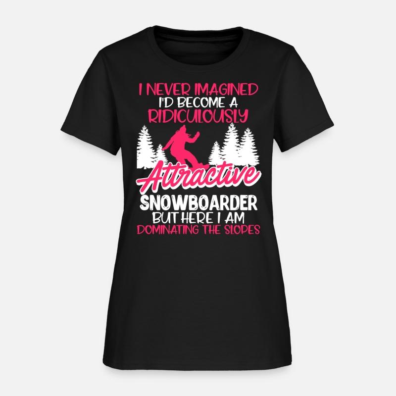 Snowboard Shirt Attractive Snowboarder Women