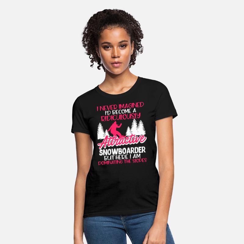 Snowboard Shirt Attractive Snowboarder Women