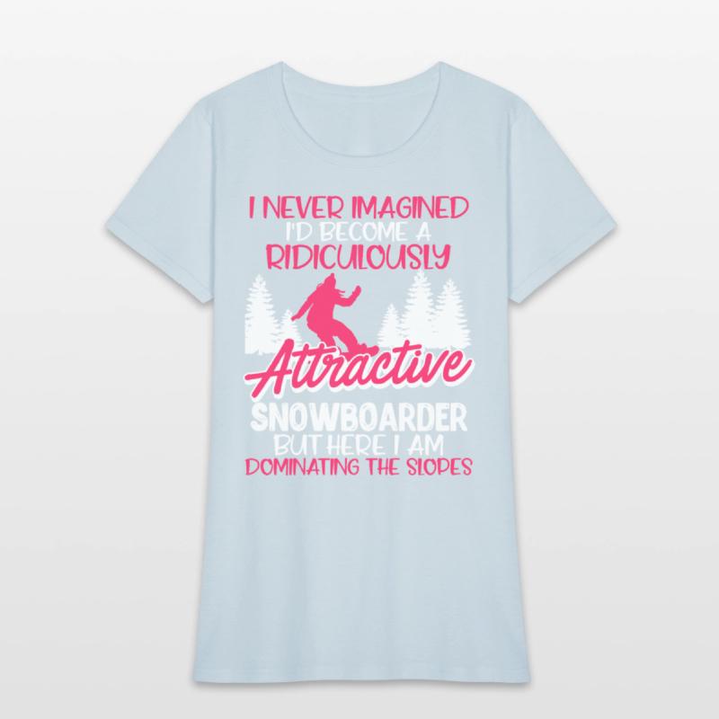 Snowboard Shirt Attractive Snowboarder Women