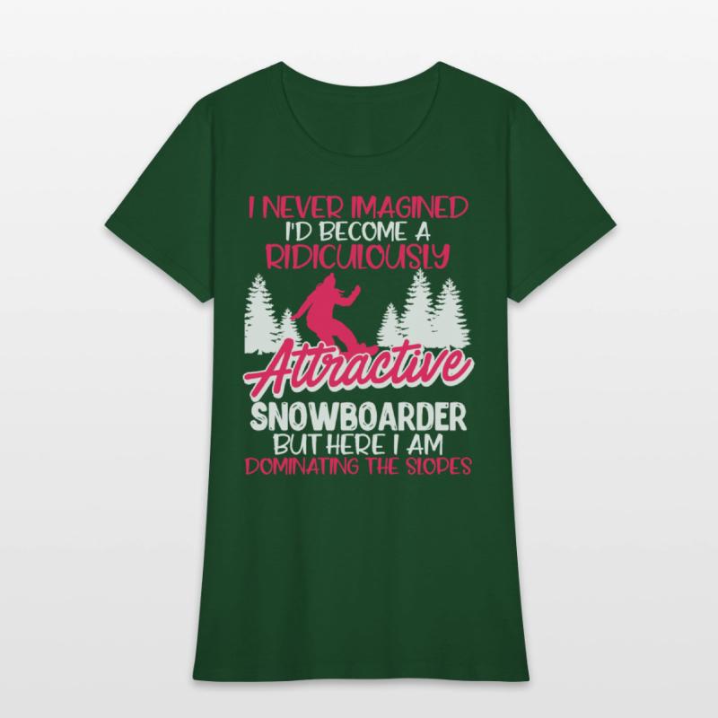 Snowboard Shirt Attractive Snowboarder Women