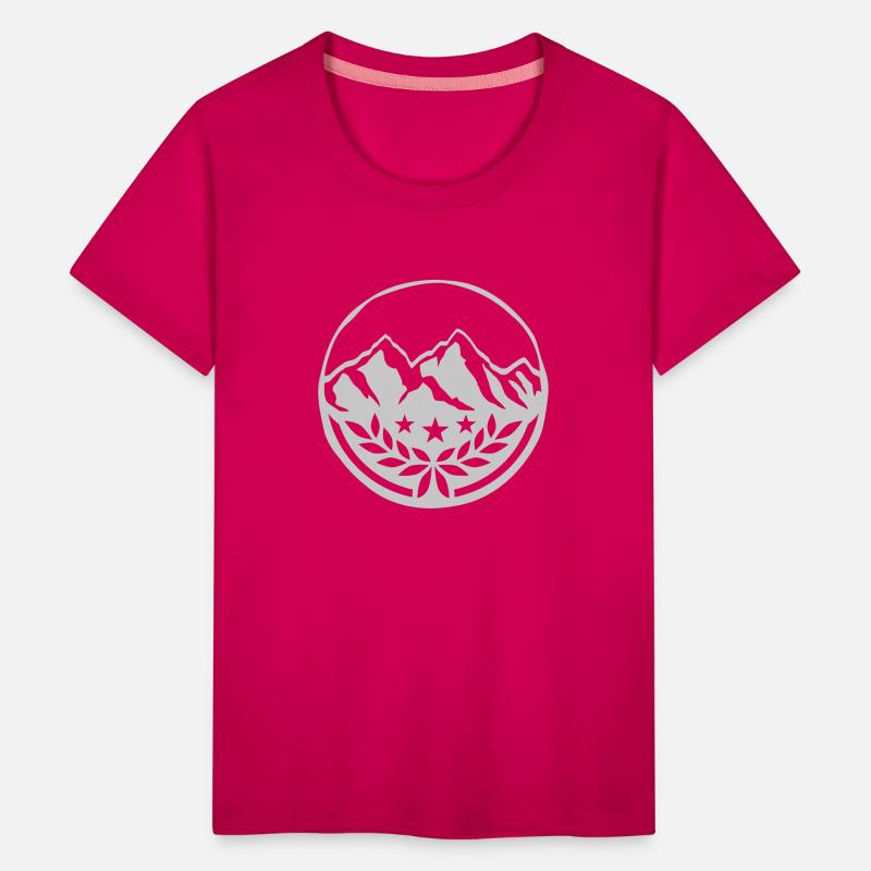 Stamp laurel wreath mountains