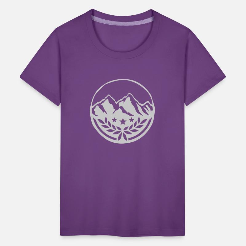 Stamp laurel wreath mountains