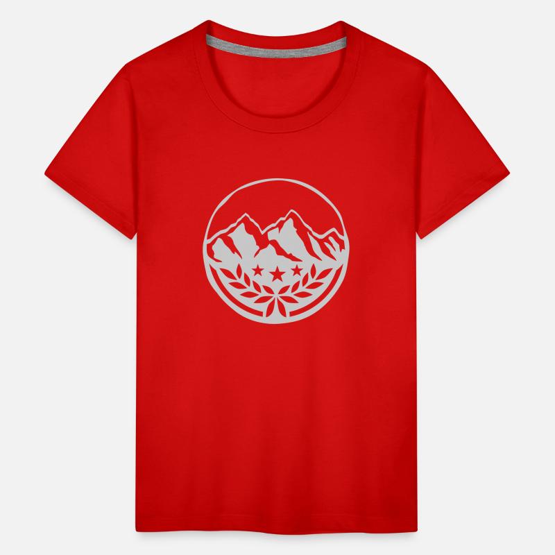 Stamp laurel wreath mountains