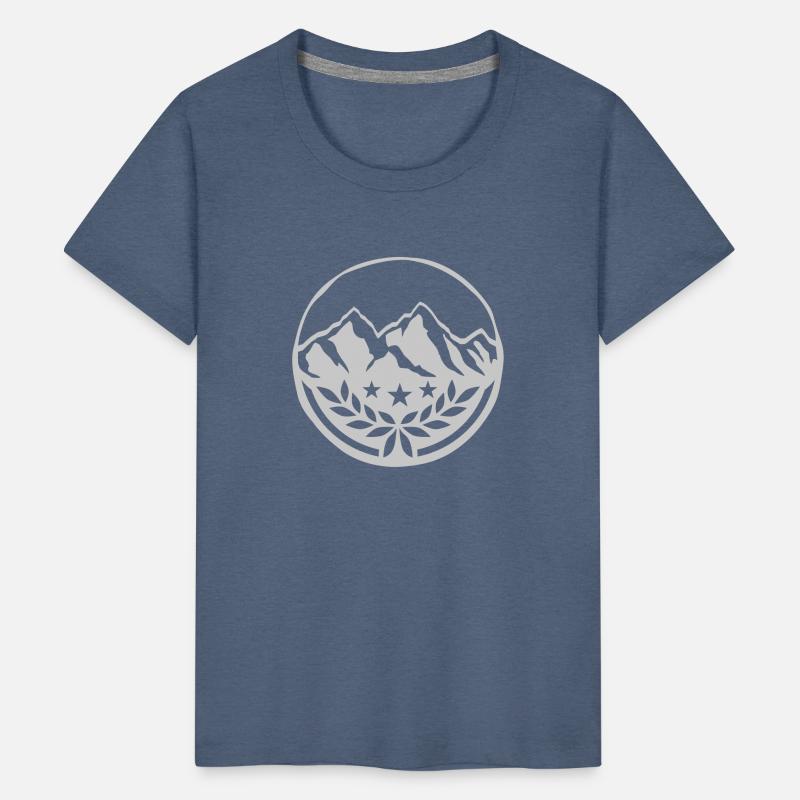 Stamp laurel wreath mountains