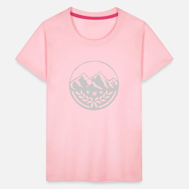 Stamp laurel wreath mountains