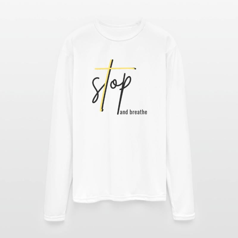 Stop and Breathe - Mindfulness Quote Design