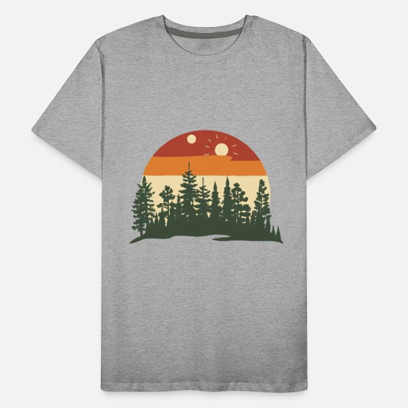 Sunset Silhouette Pine Forest Retreat