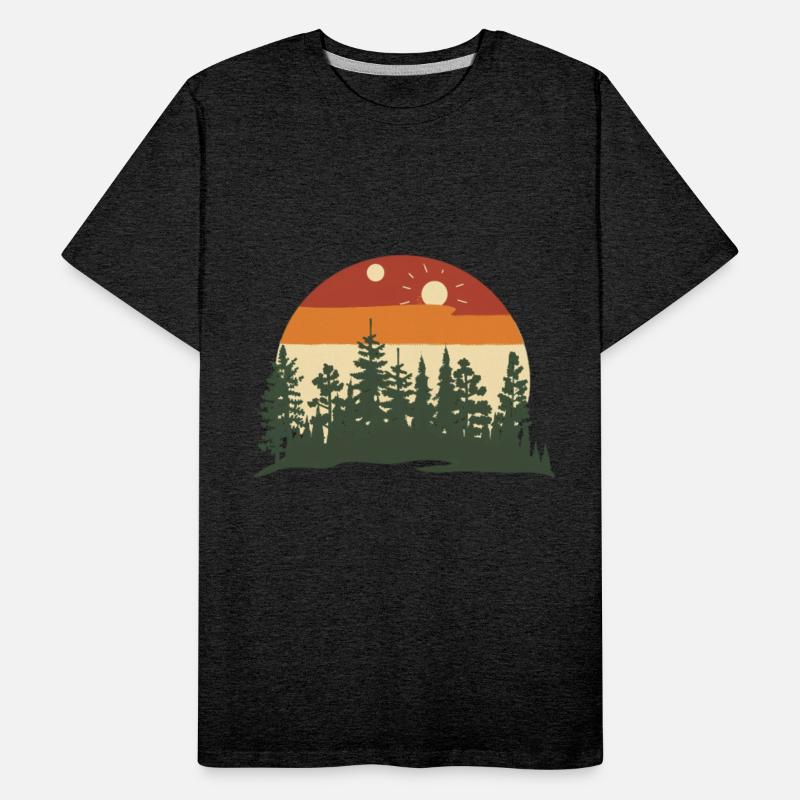 Sunset Silhouette Pine Forest Retreat