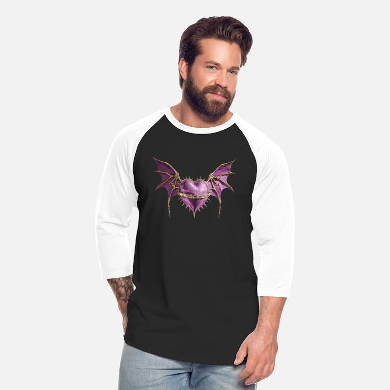 Surreal Gothic Heart with Bat Wings