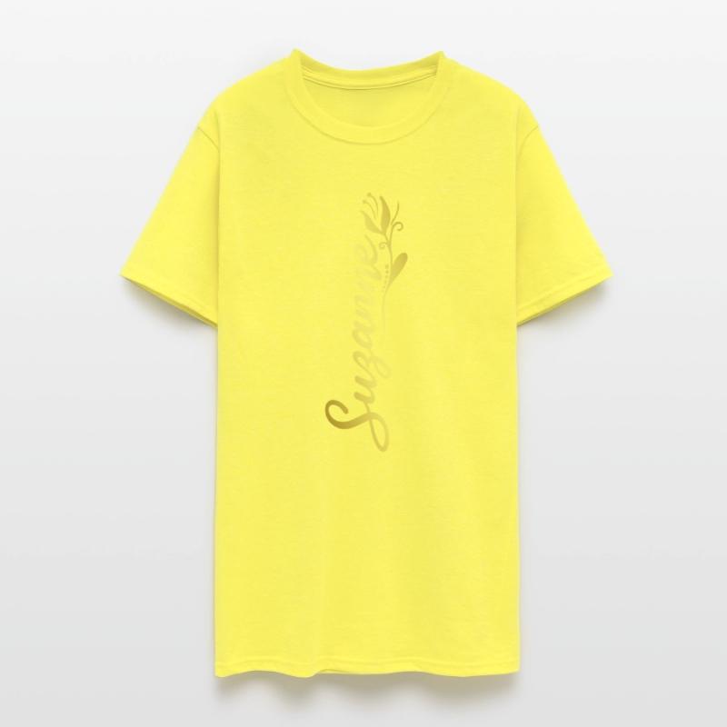 Suzanne Name Faux Gold Tulip Flourish