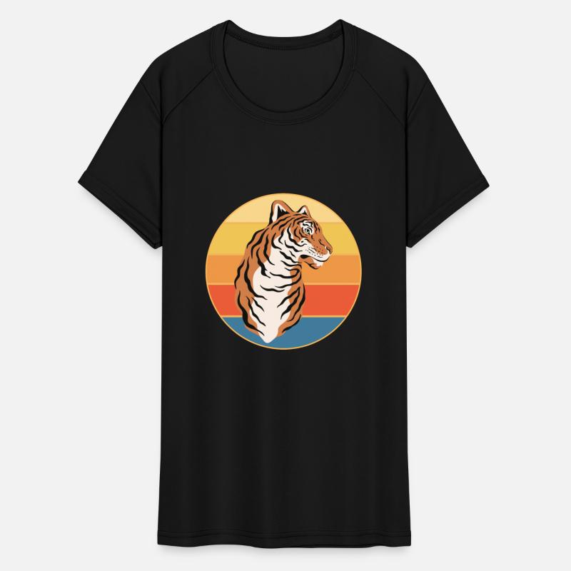 Tiger Big Cat Vintage Retro Sunset