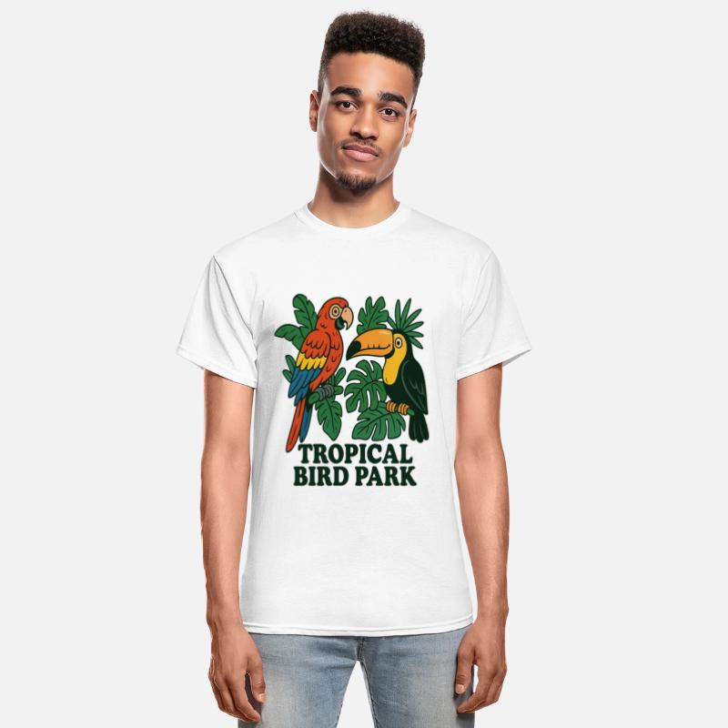 Tropical Bird Park Nature Illustration