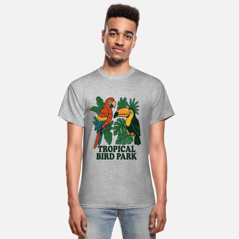 Tropical Bird Park Nature Illustration