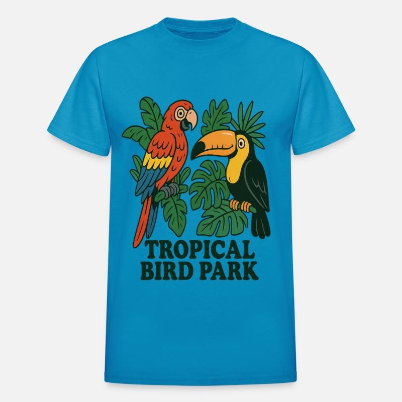 Tropical Bird Park Nature Illustration
