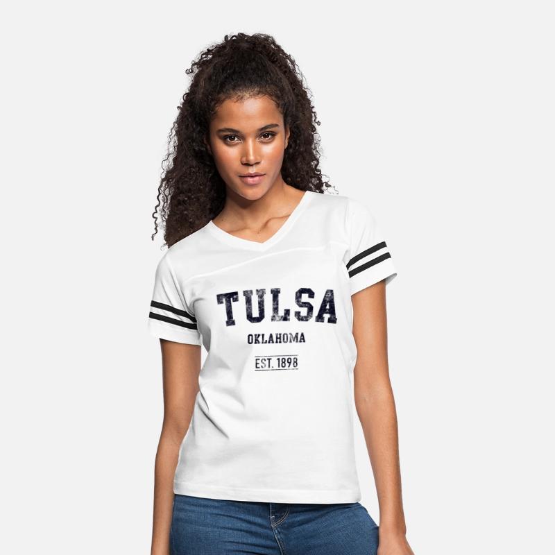 Tulsa Oklahoma Distressed Text Sport Style
