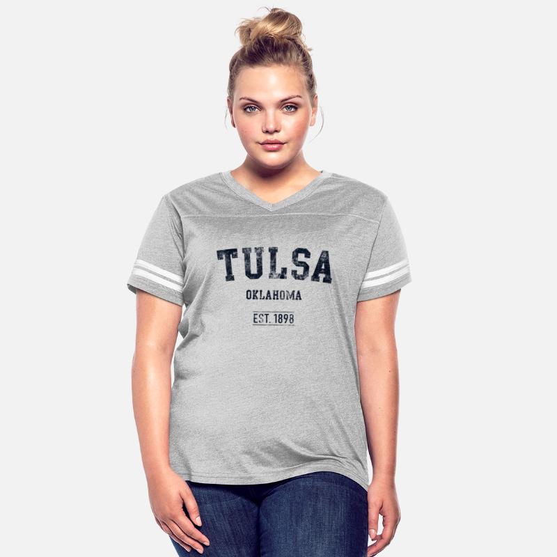 Tulsa Oklahoma Distressed Text Sport Style