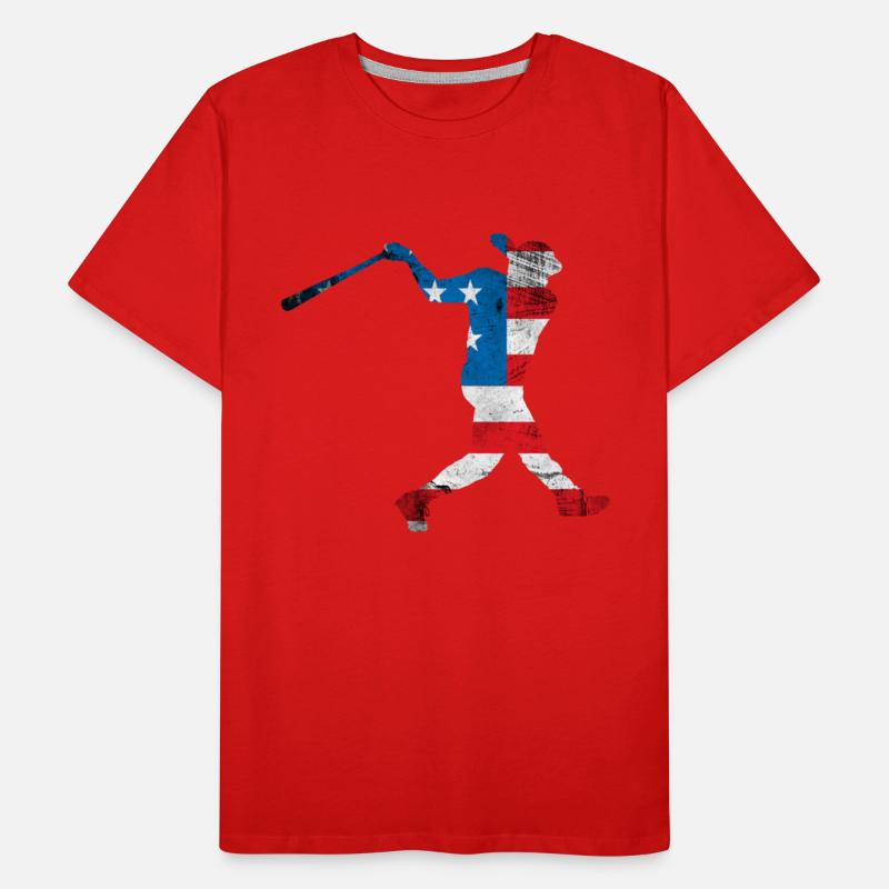 USA Flag Baseball Player Sport Lover 4th Of July