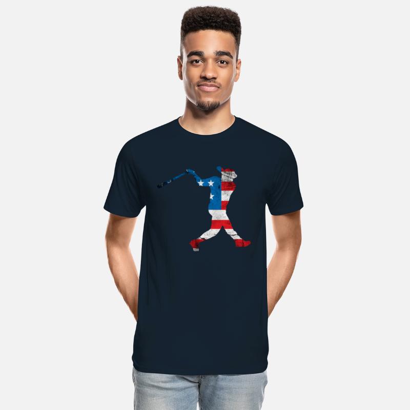 USA Flag Baseball Player Sport Lover 4th Of July