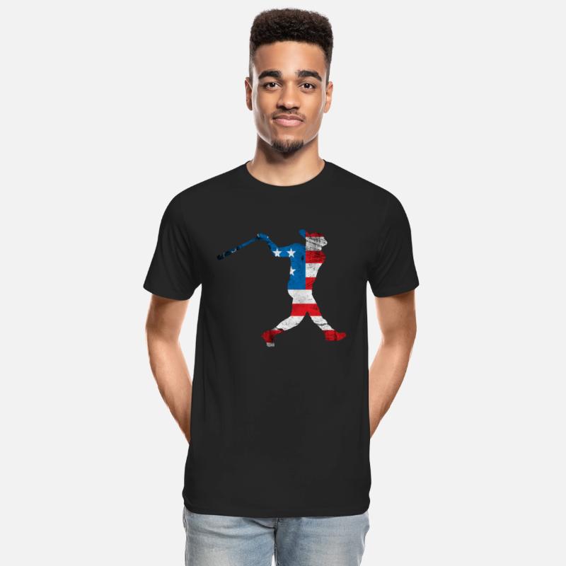 USA Flag Baseball Player Sport Lover 4th Of July