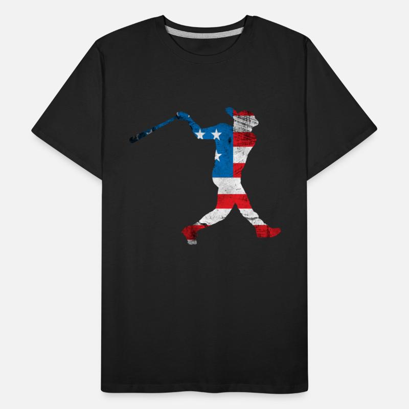USA Flag Baseball Player Sport Lover 4th Of July
