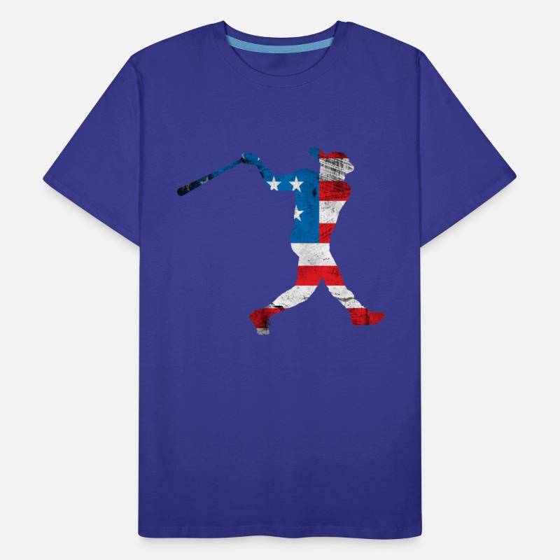 USA Flag Baseball Player Sport Lover 4th Of July