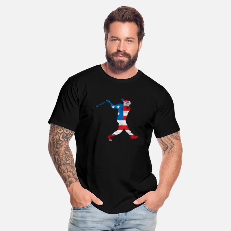 USA Flag Baseball Player Sport Lover 4th Of July
