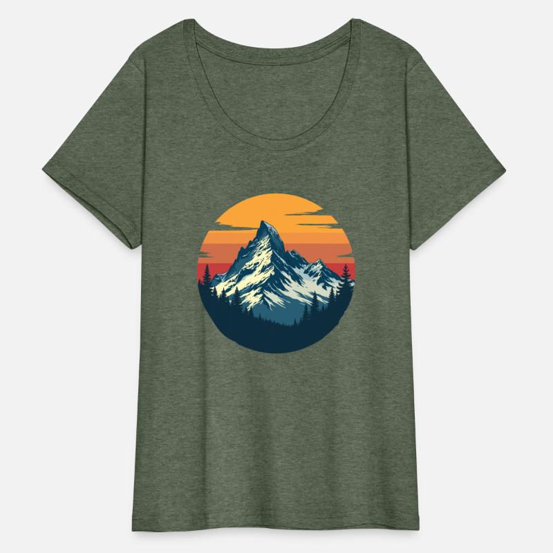 Vintage Mountain Sunset Art Product design