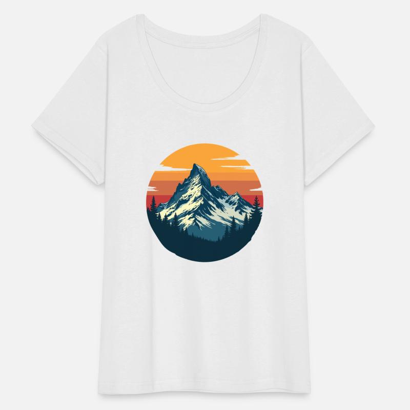 Vintage Mountain Sunset Art Product design