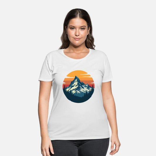 Vintage Mountain Sunset Art Product design