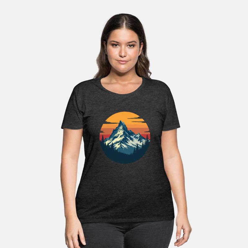 Vintage Mountain Sunset Art Product design
