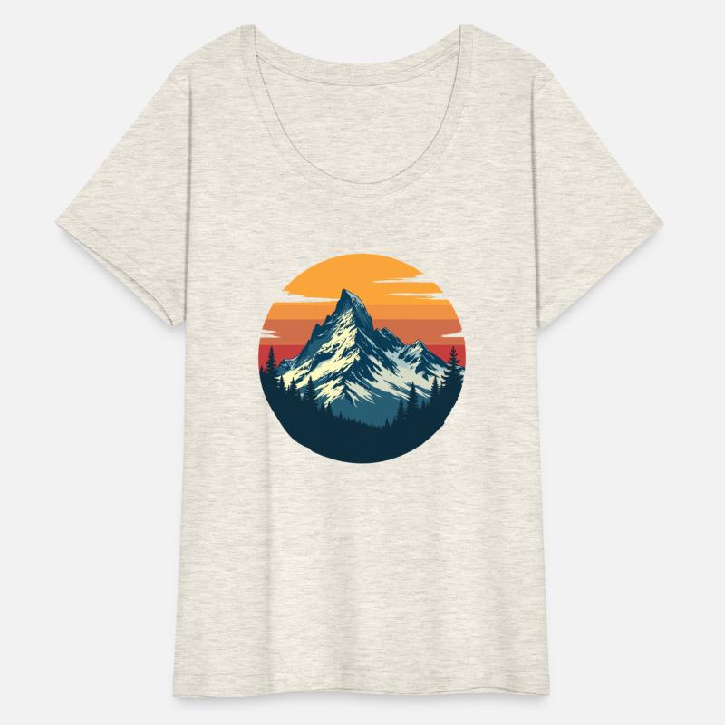 Vintage Mountain Sunset Art Product design