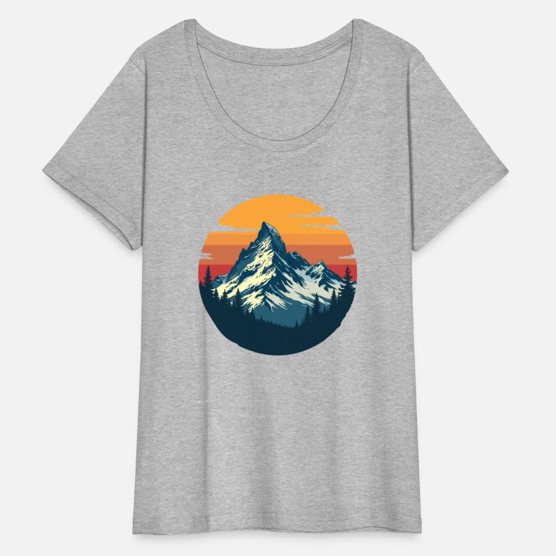 Vintage Mountain Sunset Art Product design