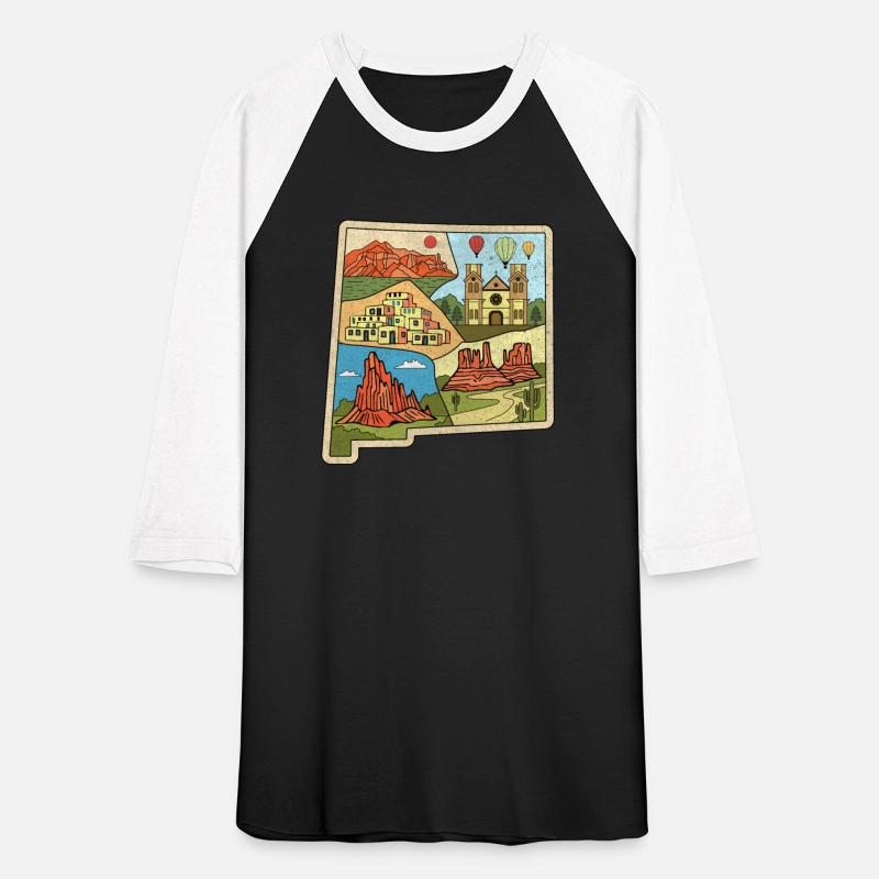 Vintage New Mexico State Map Albuquerque Las Vegas