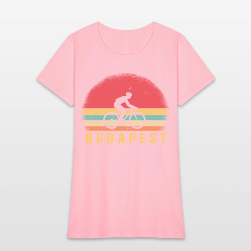 Vintage Retro Bike Cyclist Budapest Hungary