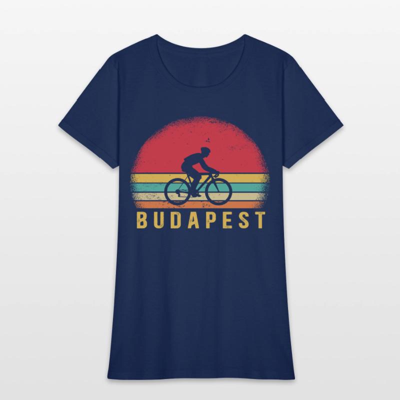 Vintage Retro Bike Cyclist Budapest Hungary