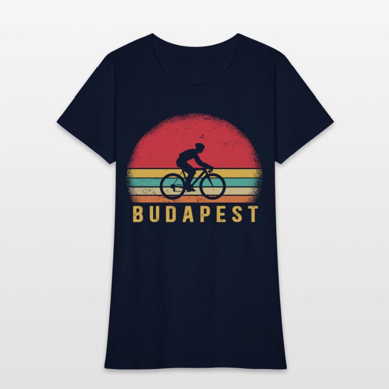 Vintage Retro Bike Cyclist Budapest Hungary