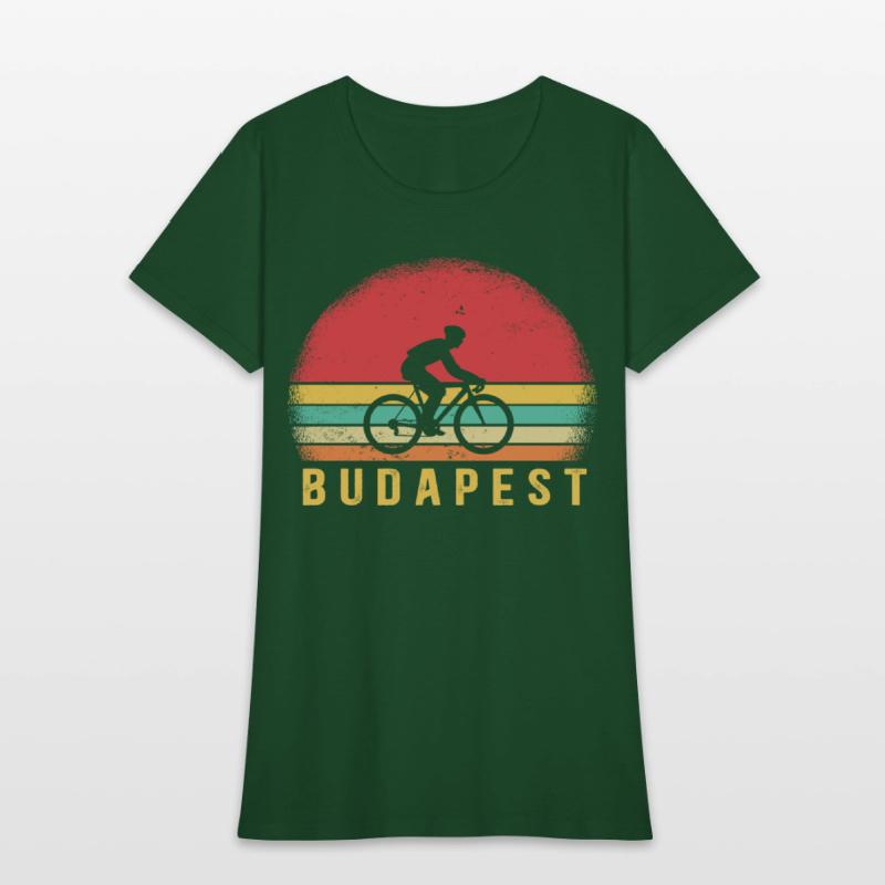Vintage Retro Bike Cyclist Budapest Hungary