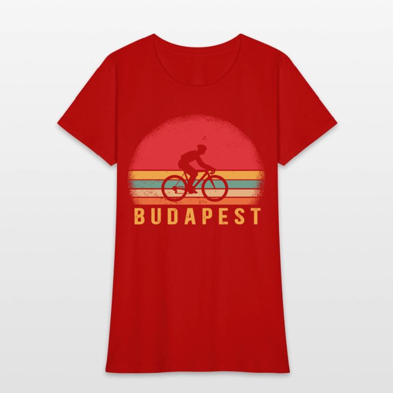 Vintage Retro Bike Cyclist Budapest Hungary