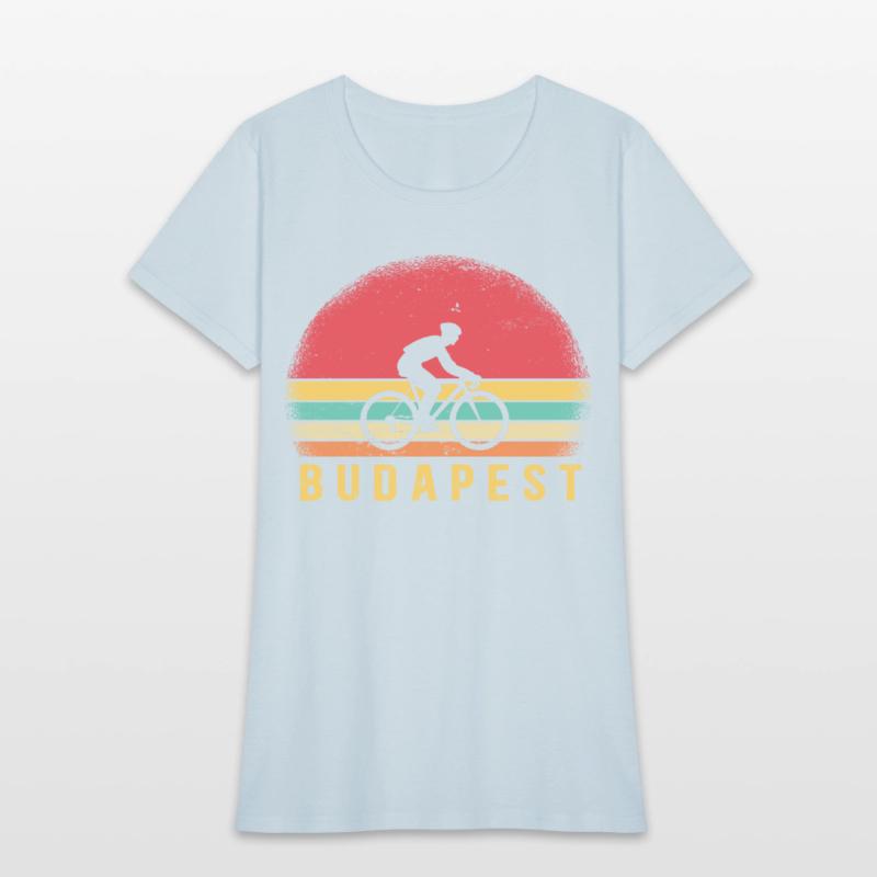 Vintage Retro Bike Cyclist Budapest Hungary